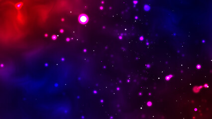Galactic Dreamscape: A Mesmerizing Display of Cosmic Colors and Starry Particles against a Space Background