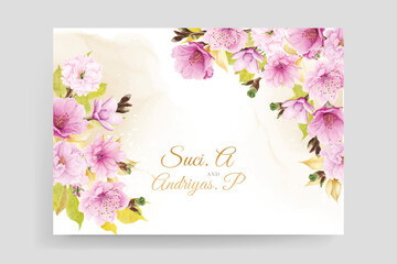 wedding invitation cherry blossom card