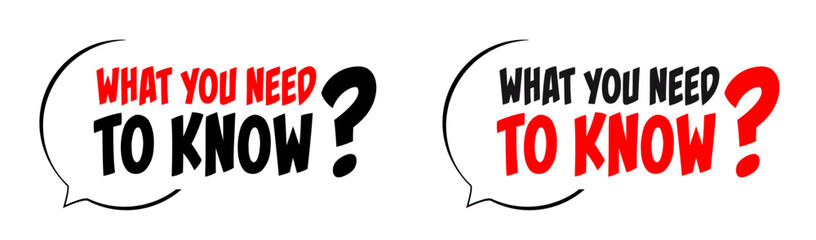 What you need to know?