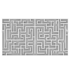 3D rendering illustration of a stylized rectangular labyrinth