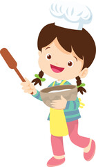 happy child baking together at kitchen ,Kids Chef Cookies