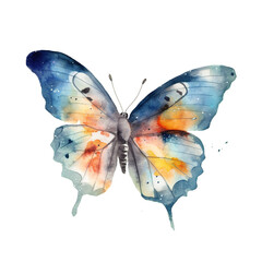 Watercolor Butterfly. Generative AI