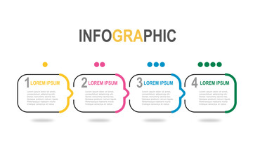 Infographic template for business plan ,strategy, roadmap. 4 Steps Modern Timeline diagram   creative style , presentation vector infographics