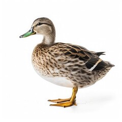 mallard duck isolated on white ai generated