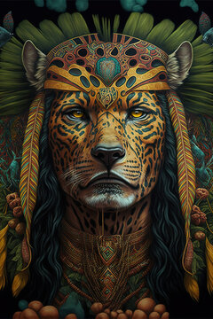 Medicine Man Leopard - Shipibo Magic Man