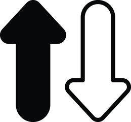 Data Arrow icon vector stock.