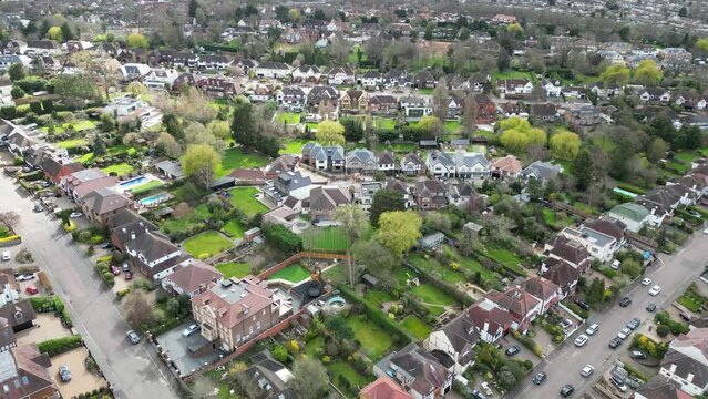 Large houses Loughton Essex  UK Drone, Aerial,