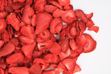 dried strawberries isolated