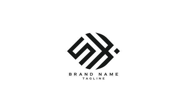 SXB, SBX, SB, BS, SX, XS, Abstract initial monogram letter alphabet logo design