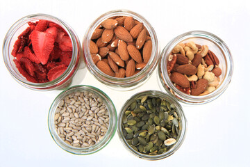 different nuts, almonds etc