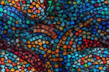 vibrant and intricate mosaic pattern created with Generative AI technology