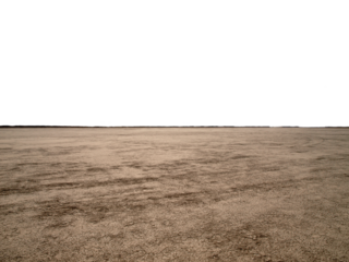 El Mirage dry lake desert mud flat with cut out sky.  