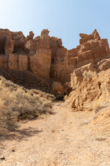 Fototapeta premium Grand Canyon in the steppes of Central Asia. Charyn Canyon