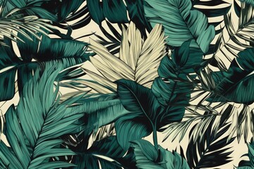 lush green foliage on a blank canvas created with Generative AI technology