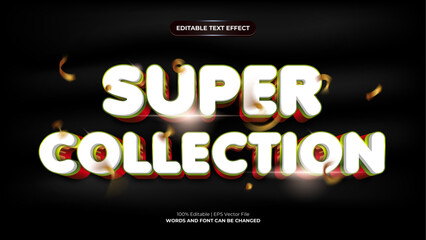Super Collection 3d editable luxury text effect