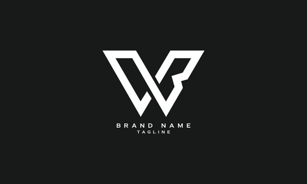 WBR, WRB, WR, WB, BW, RW, Abstract initial monogram letter alphabet logo design