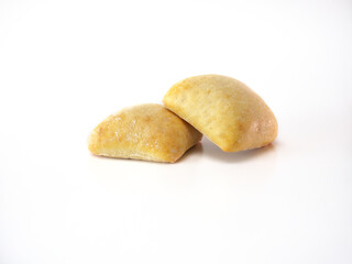 ciabatta bread on an isolated white background.