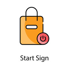 Start Sign icon. Suitable for Web Page, Mobile App, UI, UX and GUI design.
