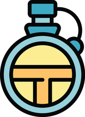 Scout water flask icon. Outline Scout water flask vector icon for web design isolated on white background color flat