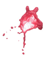 Red tomato strawberry juice pour set water shape form, Red blood wave fall in air. Abstract cloud...