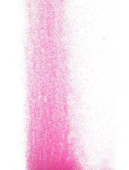 Chocky Pink purple Sand flying explosion, violet sands grain wave explode. Abstract cloud fly, splash throwing in Air. White background Isolated high speed shutter, throwing freeze motion