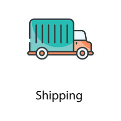 Shipping  icon. Suitable for Web Page, Mobile App, UI, UX and GUI design.