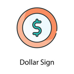 Dollar Sign icon. Suitable for Web Page, Mobile App, UI, UX and GUI design.