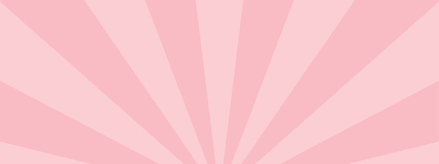 集中線　シンプル　使いやすい　横　横長 　バナー　ワイド ピンク