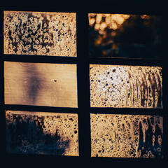 Sunset colors outside the old window