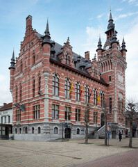Naklejka na ściany i meble City of Kruibeke Vlaanderen Belgie. City hall