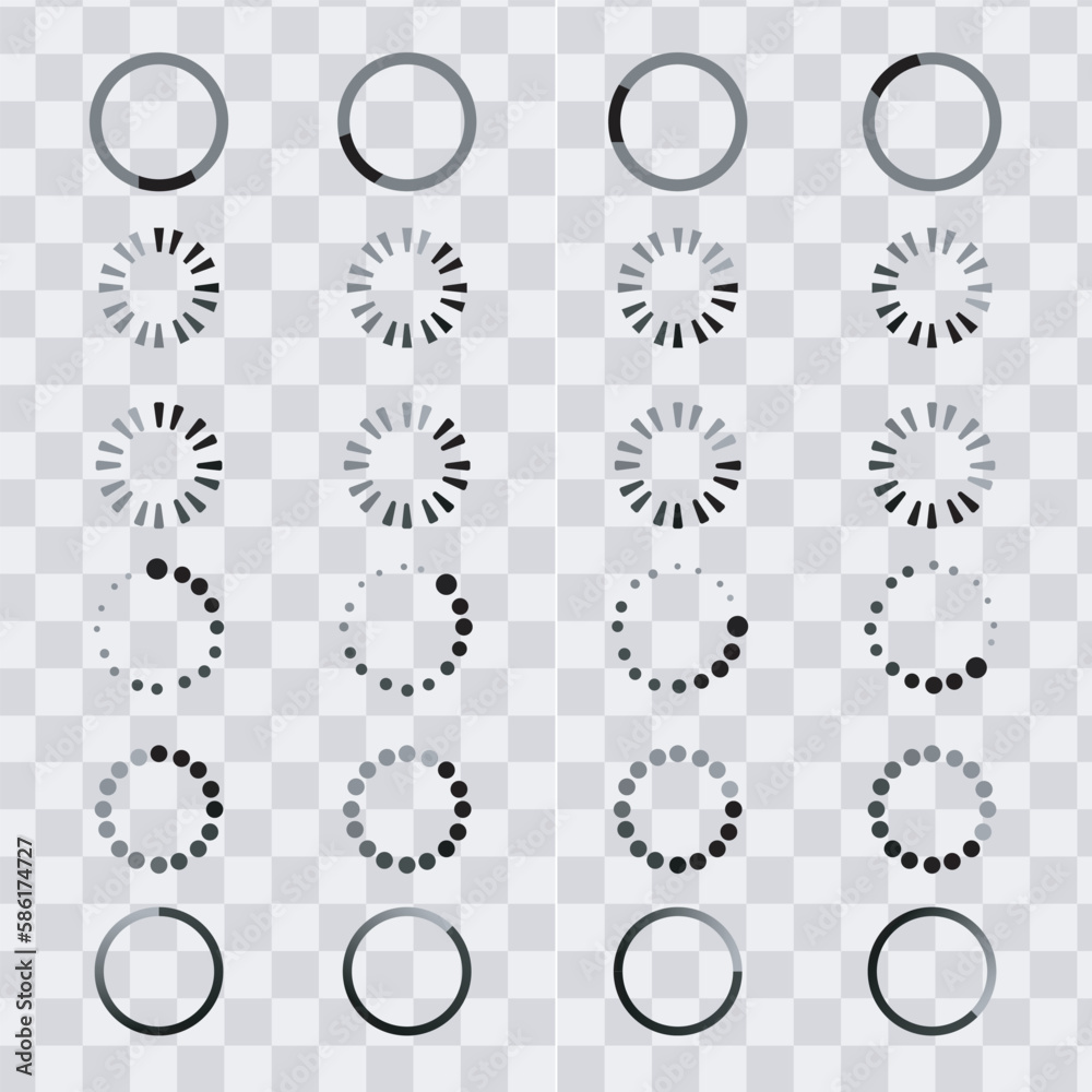 Aufkleber vector set the loading icon. burden. load icon. background. loading vector icon