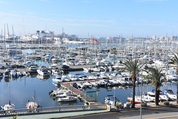 Palma, de Mallorca, island, Baleares, Spain, marina, harbor, yachts, sailboats, city, vacation, luxury, boat, yacht, ship, harbour, port, sailing, dock, travel © Albin Marciniak