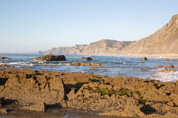 Rock Formation with Cliffs, Castelejo Beach; Algarve; Portugal