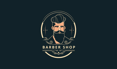 Barbershop logo design inspiration © Exnet
