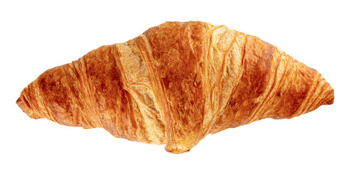 close-up photo of isolated croissant
