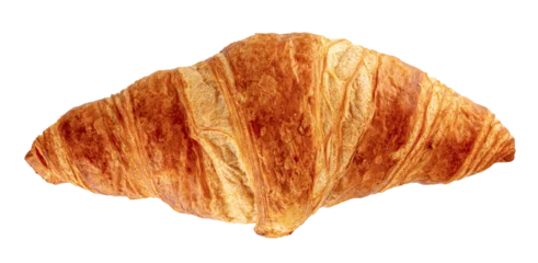 Foto auf Acrylglas Bäckerei close-up photo of isolated croissant