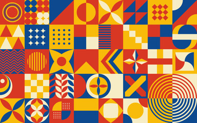 Asian American and Pacific Islander Heritage Month Vector Illustration. May Awareness and Celebration. Neo Geometric pattern abstract graphic design. Social media post, website header, promotion art © cherryblossom77