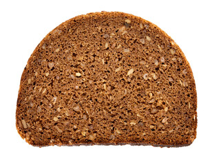 isolated photo of slice of rye bread