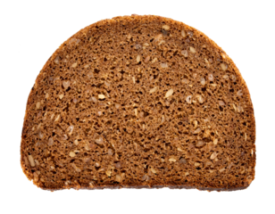 isolated photo of slice of rye bread