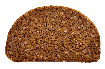 isolated photo of slice of rye bread