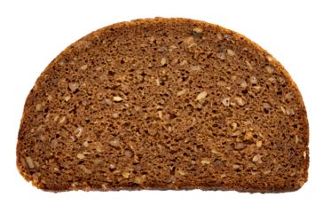 isolated photo of slice of rye bread