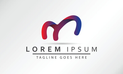 Letter M With Bubble, Initial Letter Logo For Your Company Name, Alphabet Logo Template Ready For Use, Modern Initial Logo