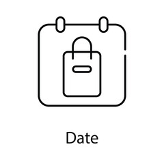 Date icon. Suitable for Web Page, Mobile App, UI, UX and GUI design.