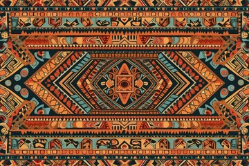 vibrant and colorful pattern with a variety of hues and shapes created with Generative AI technology