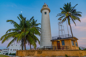 View of the Galle lighthouse in Sri Lanka - obrazy, fototapety, plakaty