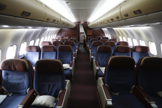Generative Ai of first class plane interior.	
