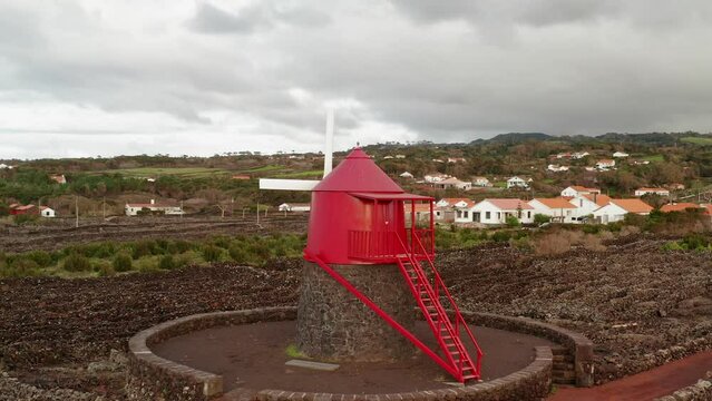 Pico island windmill in Azores