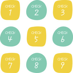 CHECK　数字のアイコン（ラベル）
