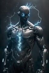 Fototapeta premium Very detailed and futuristic representation of an AI as an intelligent humanised robot