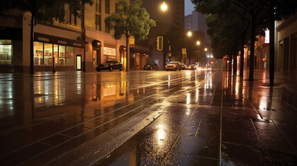 street in the night generative ai